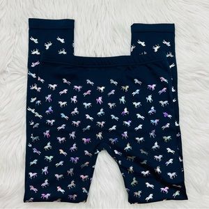 NWOT The Childrens Place Soft Fleece Lined Unicorn Leggings Metallic/Iridescent
